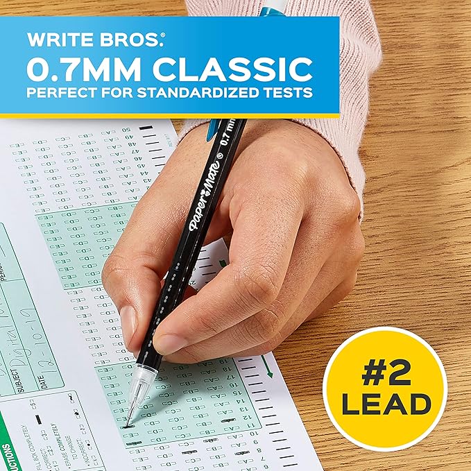Paper Mate Mechanical Pencils 0.7mm Write Bros. Classic Number 2 Pencil Set - Image 4