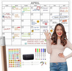 Large Dry Erase Wall Calendar by CleverClean