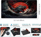 Gothic Desk Mat XXL Large Extended Gaming Mouse Pad Red Sun Mousepas Laptop Mat - Image 3