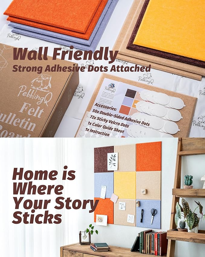 Felt Bulletin Board Wall Tiles, Cork Board Alternative - Image 6