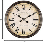 Bernhard Products Large Decorative Wall Clock 20 Inch Silent Non Ticking - Image 6