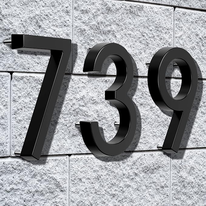 6" Floating Stainless Steel Address House Number, Modern Metal Anti-Rust House - Image 5