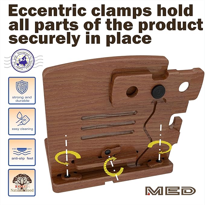 MED Wood Phone Docking Station – Nightstand Desk Organizer - Image 8