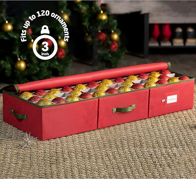 ZOBER Underbed Christmas Ornament Storage Box - Image 2