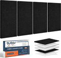 BUBOS 4 PCS Acoustic Panels, 23.6''x11.8''Fabric Soundproof Wall Panels by BUBOS