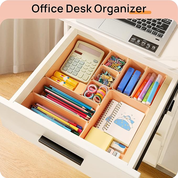 Vtopmart 25 PCS Plastic Drawer Organizers Set, 4-Size Versatile Bathroom and - Image 6