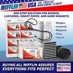 Mifflin-USA Horizontal ID Name Badge Holder, Waterproof and Resealable Plastic - Image 8