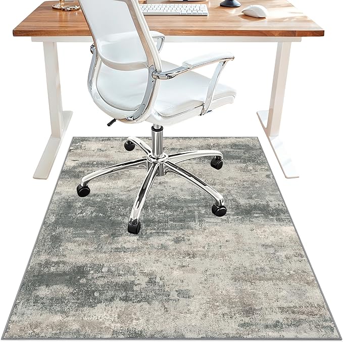 Office Chair Mat for Hardwood Tile Floor, Abstract 36"X 48" Desk Mats for by BESBLEE