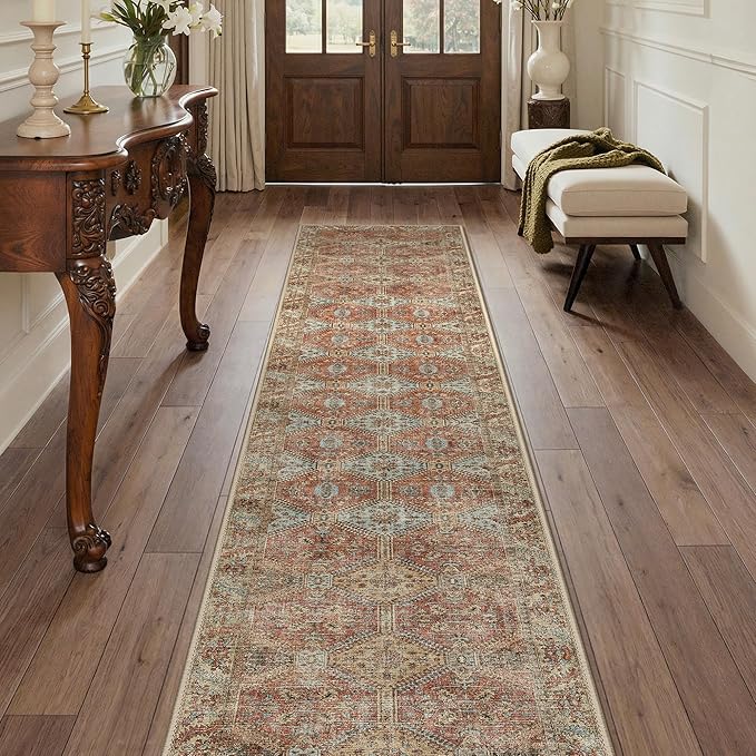GENIMO Runner Rug 2x10 Non Slip Machine Washable Hallway Runner Rug, Low Pile by GENIMO