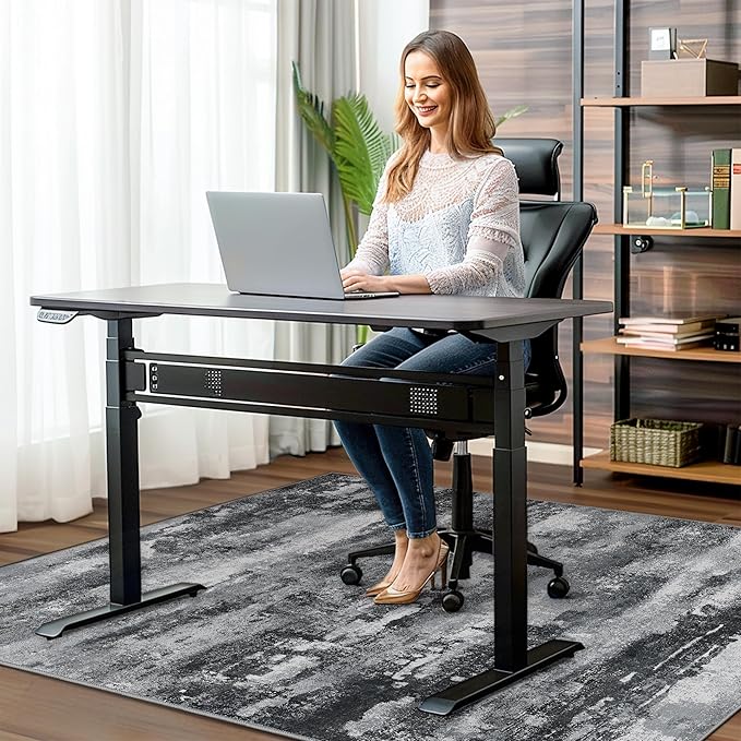 Office Chair Mat for Hardwood Tile Floor, Abstract 36"X 48" Desk Mats for - Image 2