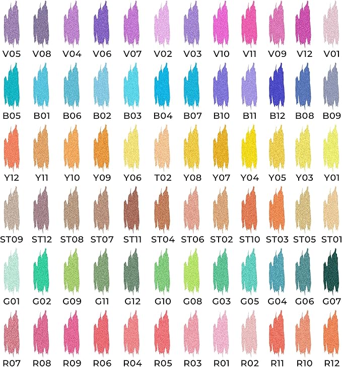 Retractable Glitter Gel Pens, 72 Colors Large Capacity Multicolor Glitter - Image 4