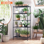 romorgniz 5-tier adjustable wire shelving, 1010lbs, kitchen pantry on a desk or shelf