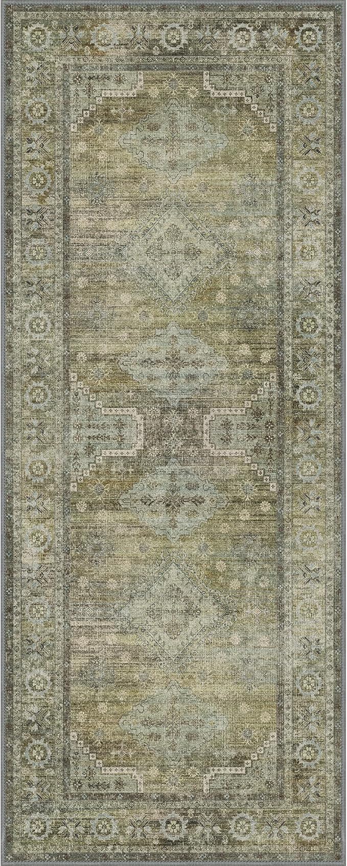 GENIMO Runner Rug 2x5 Non Slip Machine Washable Vintage Hallway Runner Rugs - Image 9
