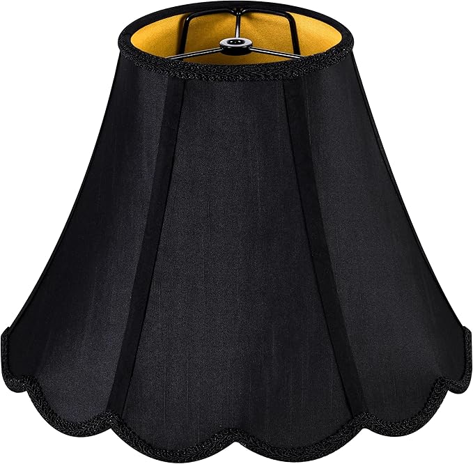 GOSO Scalloped Lamp Shades Set of 1 Medium Black Replac, Braids by GOSO