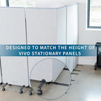 VIVO Freestanding 72 x 66 inch Privacy Panel, Mobile Cubicle Divider, x3 24 - Image 8