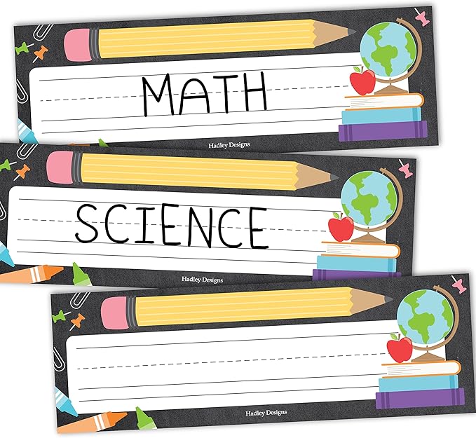 Desk Name Tags for Classroom -25 Student Name Plates for Classroom Kindergarten by HadleyDesigns