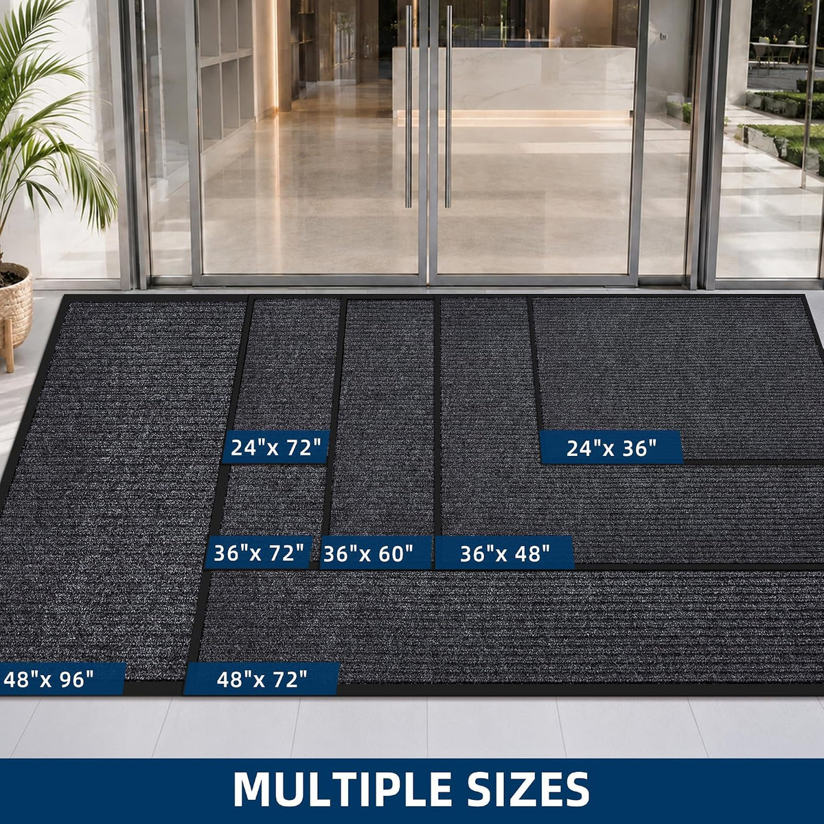 leapyouth indoor outdoor door mat runner, 2' x on a desk or shelf