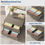 garvee 2 drawer farmhouse lateral file cabinet for showing dimensions
