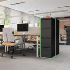 4-Drawer File Cabinet with Lock, Metal Vertical Filing Cabinets - Image 8