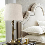 Beige Fabric Lamp Shade Set of 2 Medium Lamp Shades-11"×13"×10" Inch, - Image 8