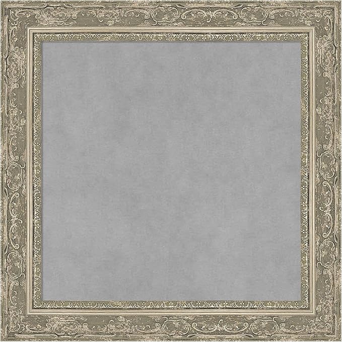 Amanti Art Silver Framed Magnetic Board 20x20 Small Vision Board by AmantiArt