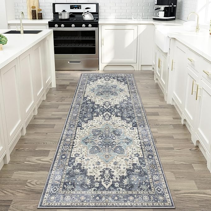 GENIMO 2x10 Runner Rugs for Hallway, Machine Washable Non Slip Vintage Rugs - Image 8
