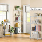 M MZG 5 Tiers Shelf Metal Storage Shelves Wire Rack Closet Organizers - Image 2