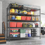 REIBII 55.5" W Storage Shelves 3200LBS Metal Shelving 5 Tier Wire Shelving Unit - Image 8