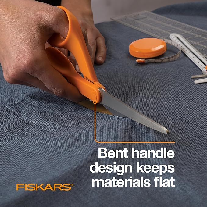 Fiskars 8" Original Orange-Handled Stainless Steel Scissors, Ergonomic and - Image 4