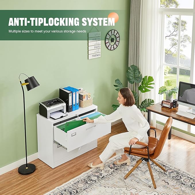 Letaya 2 Drawer Metal Filing Organization Office Cabinets - Image 4