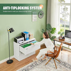 Letaya 2 Drawer Metal Filing Organization Office Cabinets - Image 4