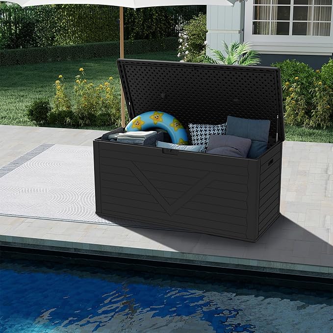 PATIOEASY Outdoor Storage Box 260GAL Waterproof Resin Deck Box, UV-Resistant - Image 5