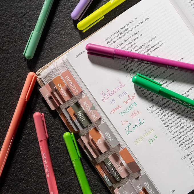 DIVERSEBEE Fine Tip Pens, 8 Bible Pens No Bleed Through, 0.5mm Fine Point - Image 3