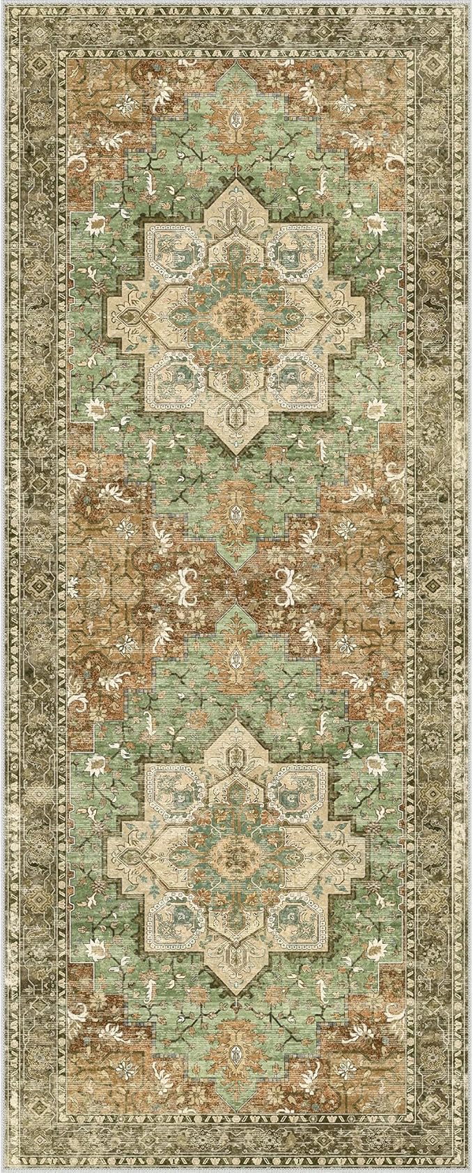 GENIMO 2x5 Runner Rugs for Hallway, Machine Washable Non Slip Vintage Rugs - Image 7