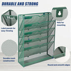 EASEPRES 6 Tier Desk File Organizer, Mesh Hanging Wall Mount Document - Image 4