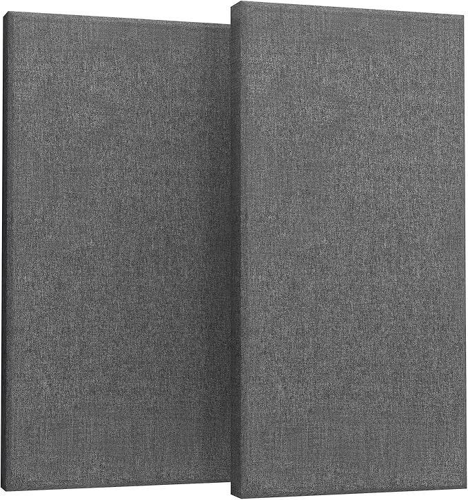 2” Thick Acoustic Panels with Hanging Hardware, Heather Grey by UMIACOUSTIC