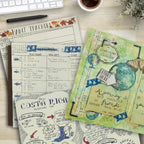 Wanderings A5 Grid Travelers Notebook Insert / A5 Journal Refill | 5.5" x 8.3" (14 x 21cm) | 6 Booklets, 480 Pages | Travelers Notebook Refills for Journals, Diaries, Planners