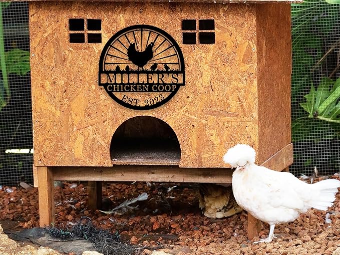 Hen House Coop Sign, Custom Chicken Coop Signs, Custom Chicken Farm Metal Sign - Image 4