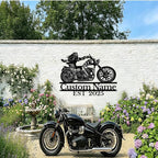 Custom Motorcycle Metal Sign Personalized Biker Name Sign Motorcycle Wall Art - Image 3