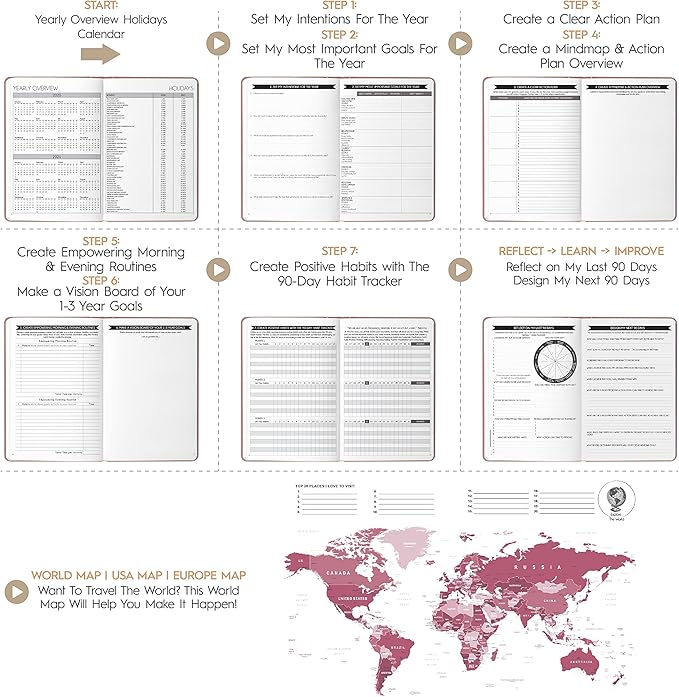 Life & Goal Planner – Undated Daily, Weekly & Monthly Organizer - Image 6