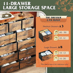 WLIVE Tall Dresser for Bedroom, Fabric Dressers Storage Tower, Dresser & Chest - Image 5