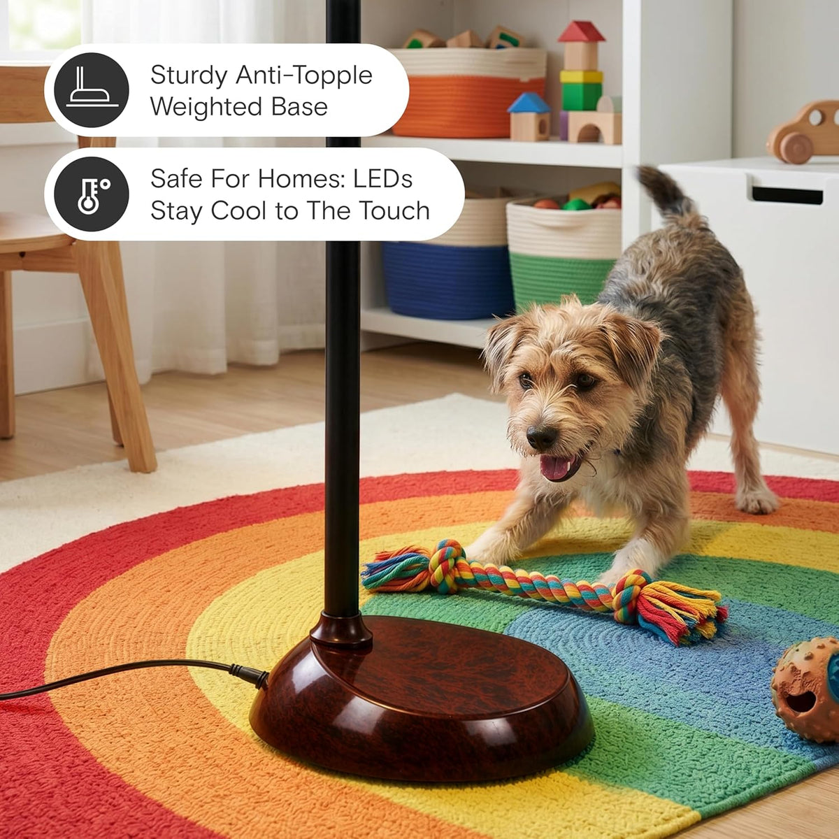 Brightech Litespan - Bright LED Floor Reading Lamp for Over Chair Crafts and ...