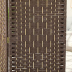 HOMCOM 3 Panel Room Divider, Hand-Woven Freestanding Wall Partition - Image 8