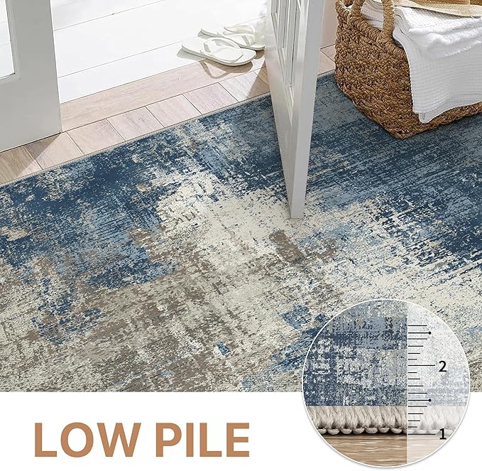 GENIMO Washable Area Rugs for Living Room, 9x12 Modern Non Slip Rugs, Low Pile - Image 7