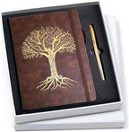 Veway Vegan Leather Journal and Pen Set, Tree of Life Notebook, A5 Lined by Veway