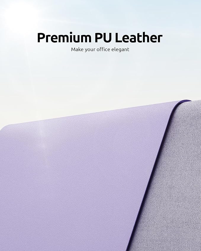 YSAGi Leather Desk Protector, Office Mat, Large Mouse Mat, Non-Slip PU Leather - Image 2