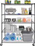 Seville Classics UltraDurable Heavy Duty NSF Solid Steel Wire Rack Storage Unit - Image 4