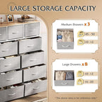 WLIVE Tall Dresser for Bedroom, Fabric Dressers Storage Tower, Dresser & Chest - Image 5