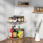 Sezanrpt 2 Tier Countertop Corner Organizer Shelf 7x7x8 Inch, Acrylic Bathroom - Image 2