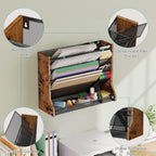 jakyitvi 5 tiers ironwood wall desk file holder shown in use